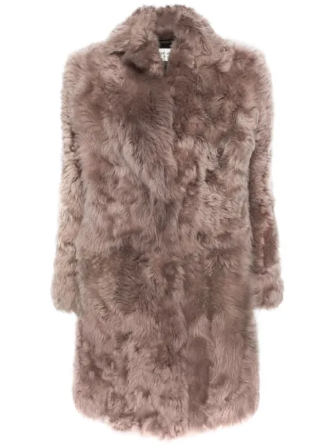 Saint Laurent single-breasted shearling jacket