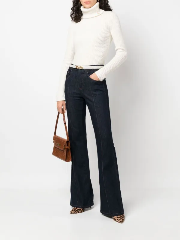 SAINT LAURENTリブタートルネックセーターブラック Sサイズ Saint Laurent サンローラン リブニット タートルネックセーター