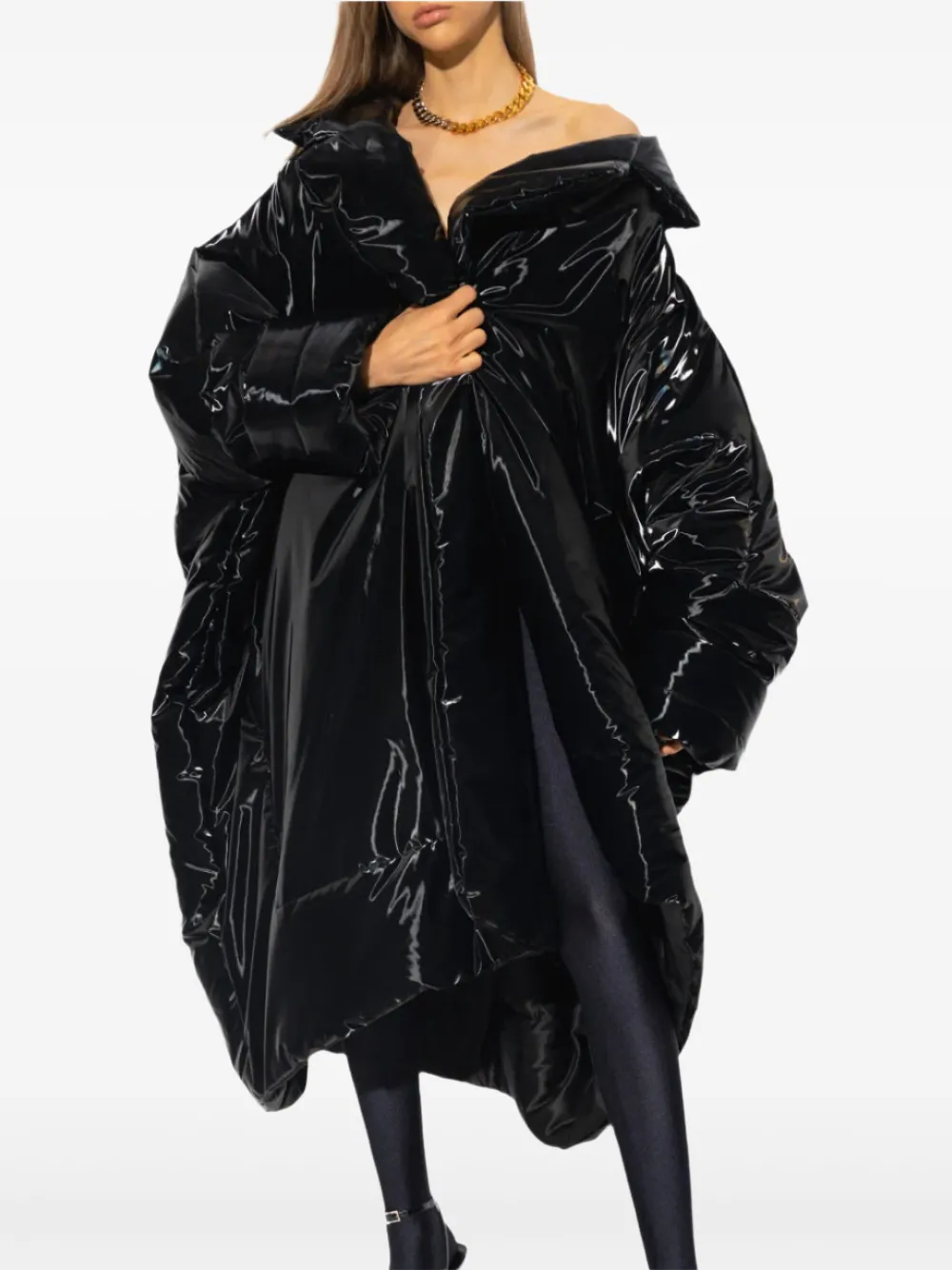Saint Laurent lacquered-finish oversized coat | Oversized Coats | Image 2