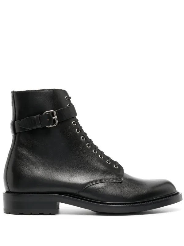 Saint laurent military boots on sale