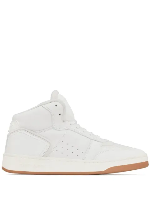 Saint Laurent Tênis cano alto de couro