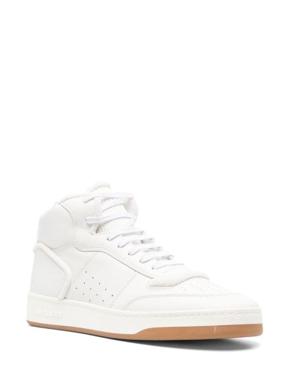 Saint Laurent high top Leather Sneakers White FARFETCH AU