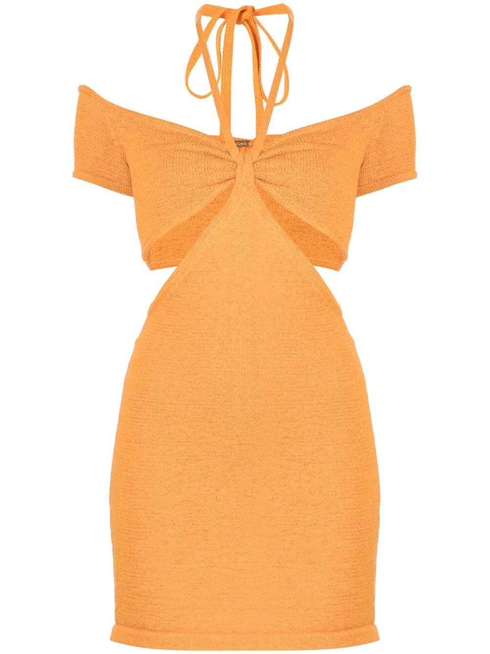 

Cult Gaia Annabel cut-out detail knitted dress - Orange