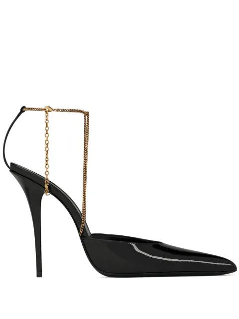 Saint Laurent Kayla patent pumps
