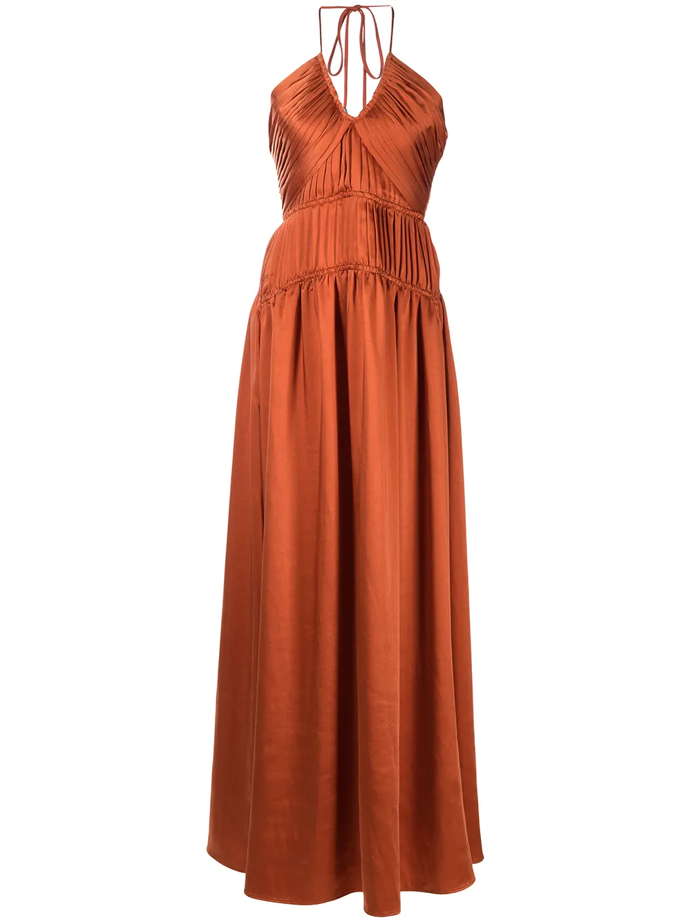 

Jonathan Simkhai vestido con cuello halter - Naranja