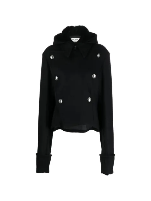Saint Laurent chamarra militar con capucha removible