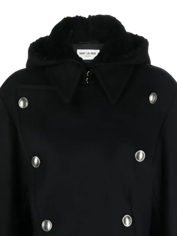 Saint Laurent detachable-hood Military Jacket | Black | FARFETCH