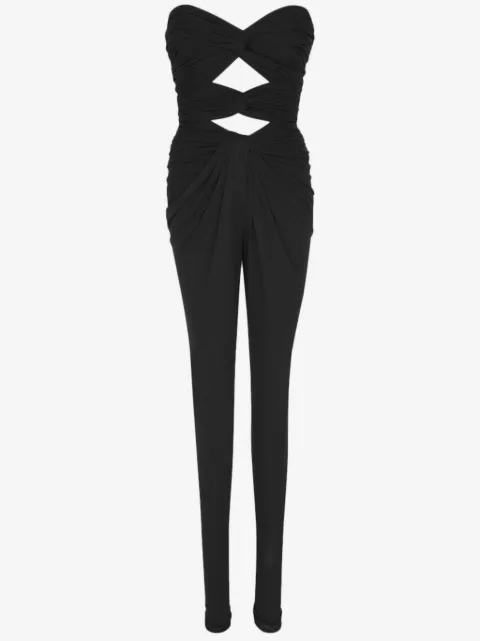 Saint Laurent jumpsuit skinny strapless 