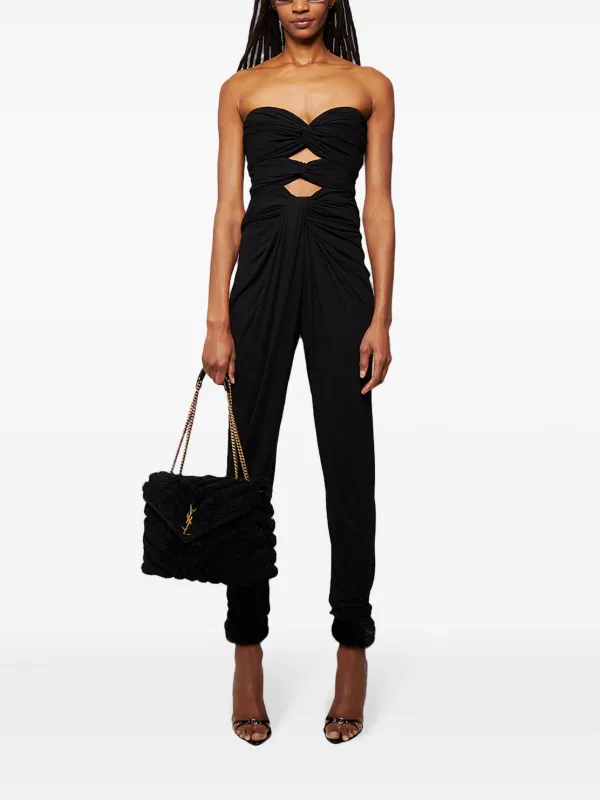 Saint Laurent Strapless Skinny Jumpsuit | Black | FARFETCH