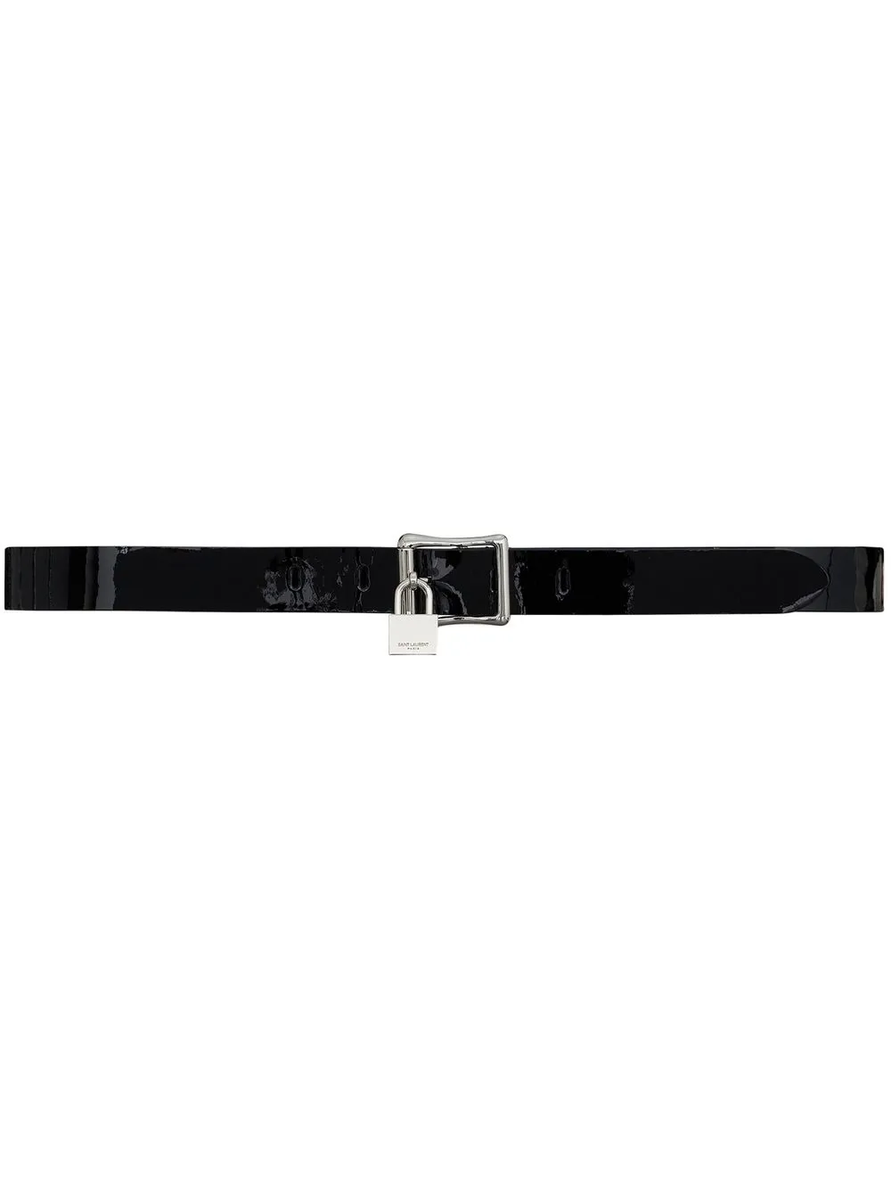 Saint Laurent patent-leather Padlock Belt - Farfetch