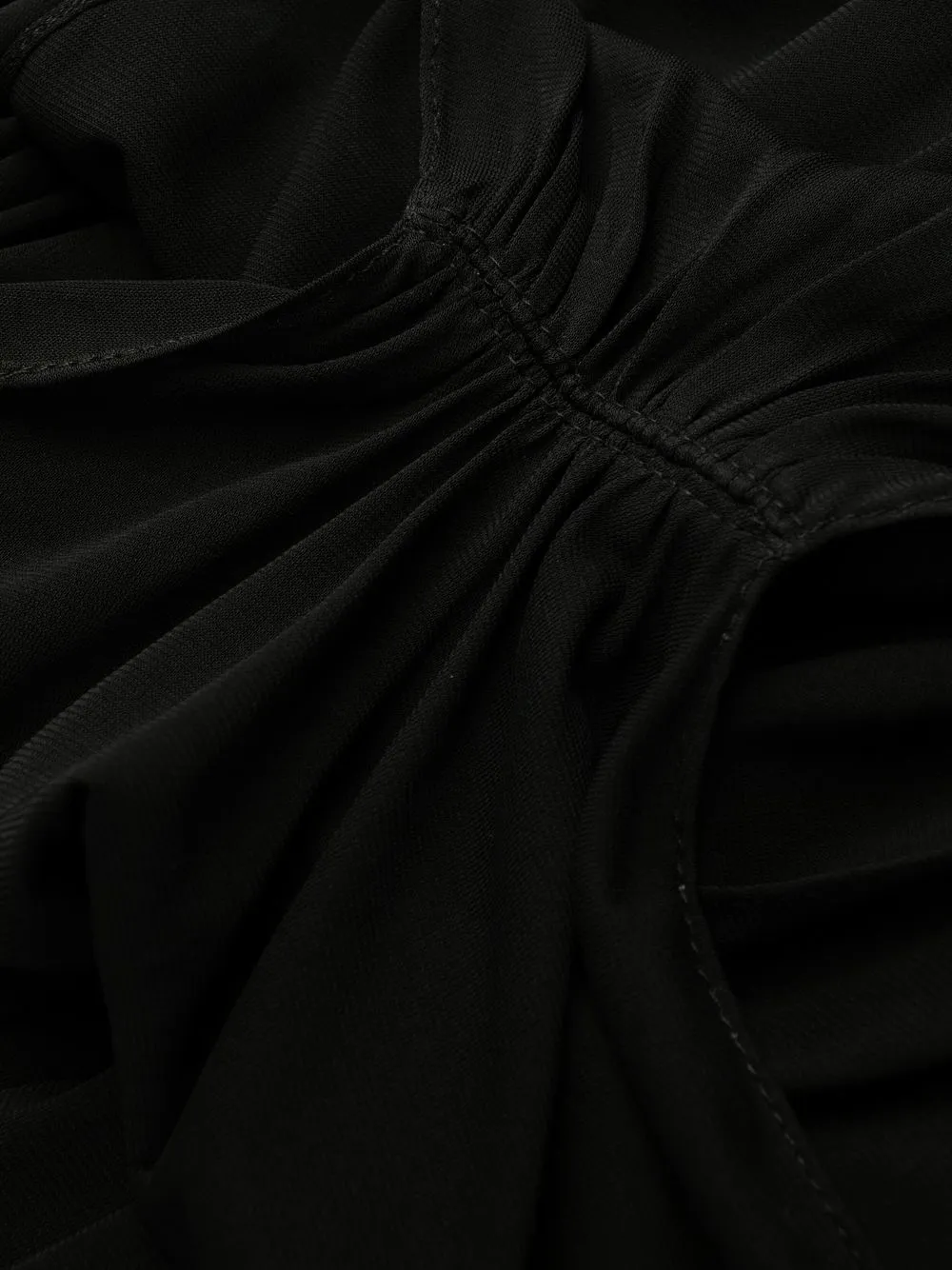 pleated open-back mini dress