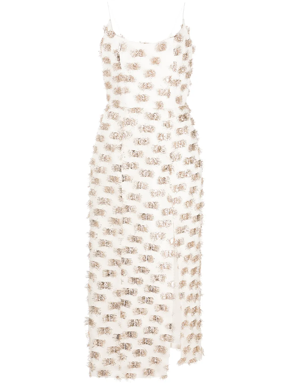 

Markarian Iris tinsel corset midi dress - White