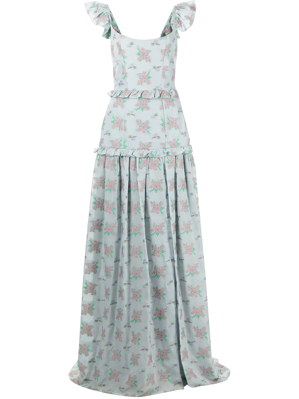 Markarian Arabella floral corset gown | Blue | Image 1
