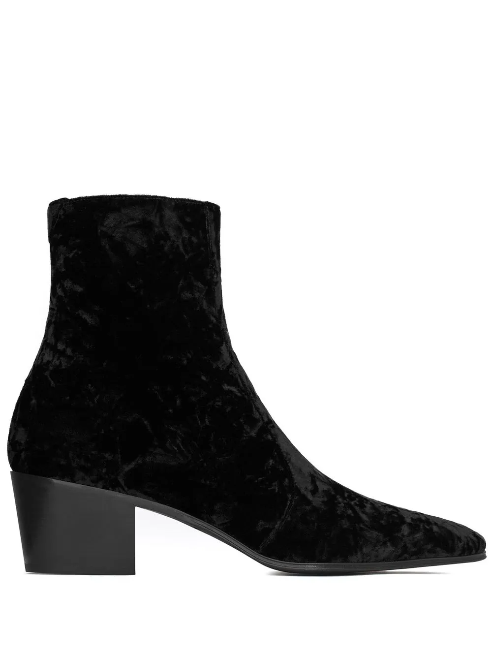 Saint Laurent Vassili 60mm velvet boots – Black