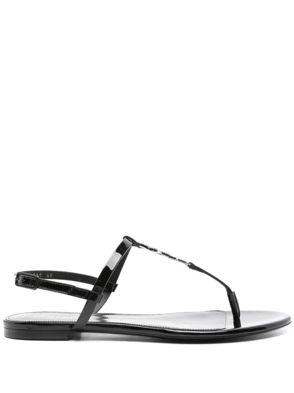 Saint Laurent カサンドラ サンダル | ブラック | FARFETCH JP
