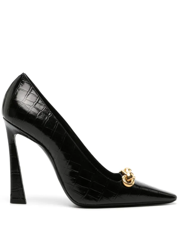 パンプス SAINT LAURENT BLACK LEATHER LOULOU PUMPS 811ff80c5de9093ebacf4ca2e9465b