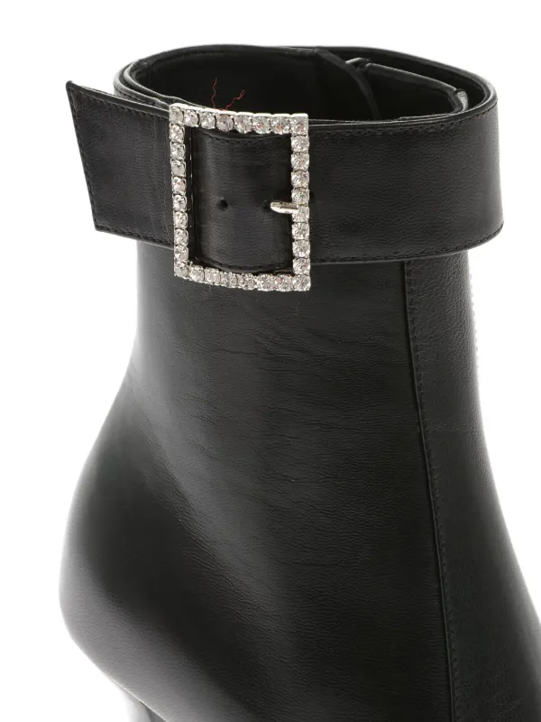 Saint Laurent 90mm Claude Leather Boots | Black | FARFETCH