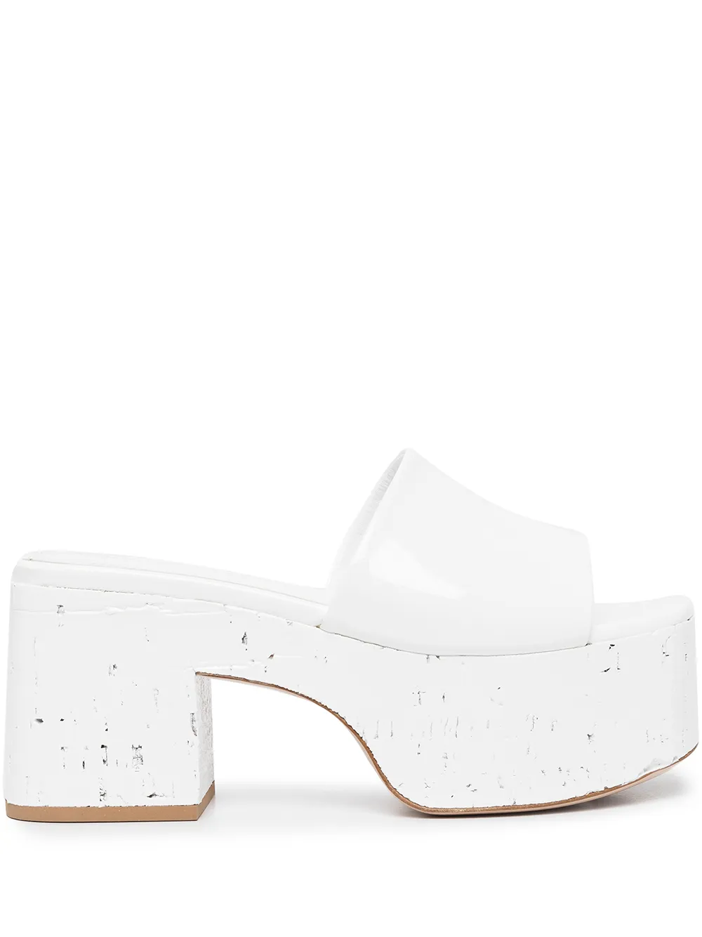 

Haus of Honey open toe 85mm mules - White