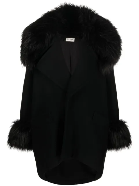 Manteau Luxe Femme Marron Avec Col En Imitation Fourrure - Marque Forecaster Boston - Taille 11/12