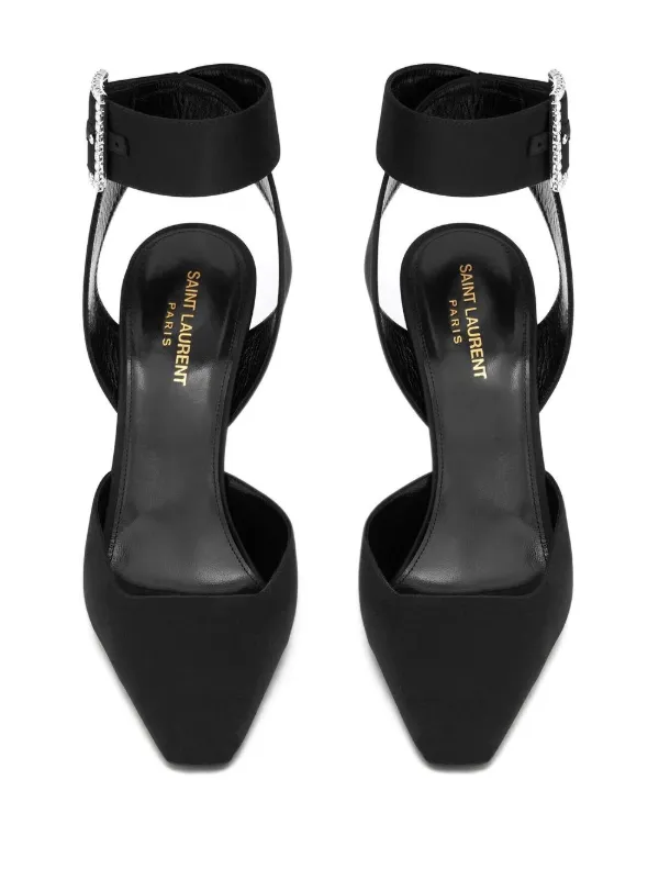 Saint Laurent Claude 110mm Slingback Sandals - Farfetch