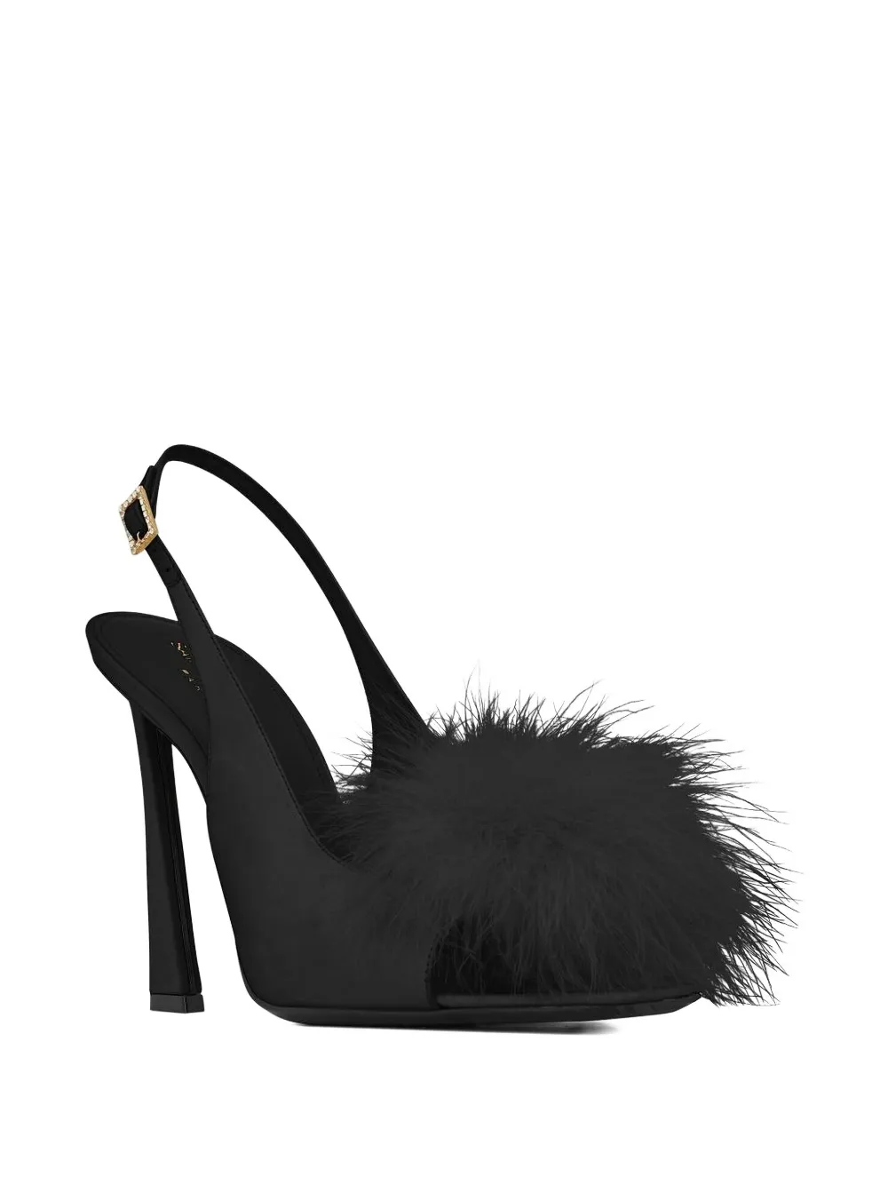 Saint Laurent 110mm faux-fur detail sandals | Heeled Sandals | Image 2