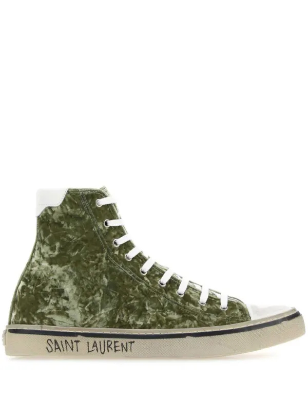 Saint Laurent Malibu ハイカット スニーカー | グリーン | FARFETCH JP
