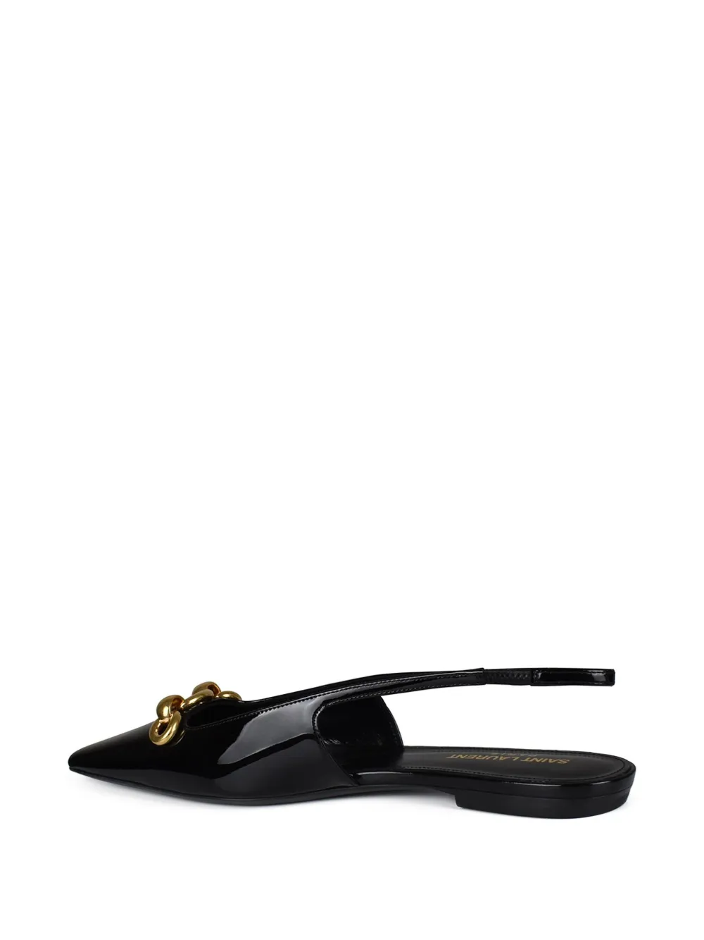 Saint Laurent Ballerina's met schakelketting detail Zwart
