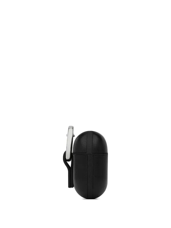 Saint Laurent logo-print Leather AirPods Pro Case - Men - Black