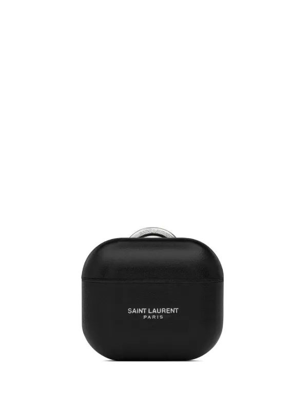 Saint Laurent logo-print Leather Airpods Case - Farfetch