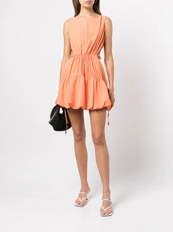 Simkhai beaded belt detail mini dress women Polyester Polyester 4 Orange