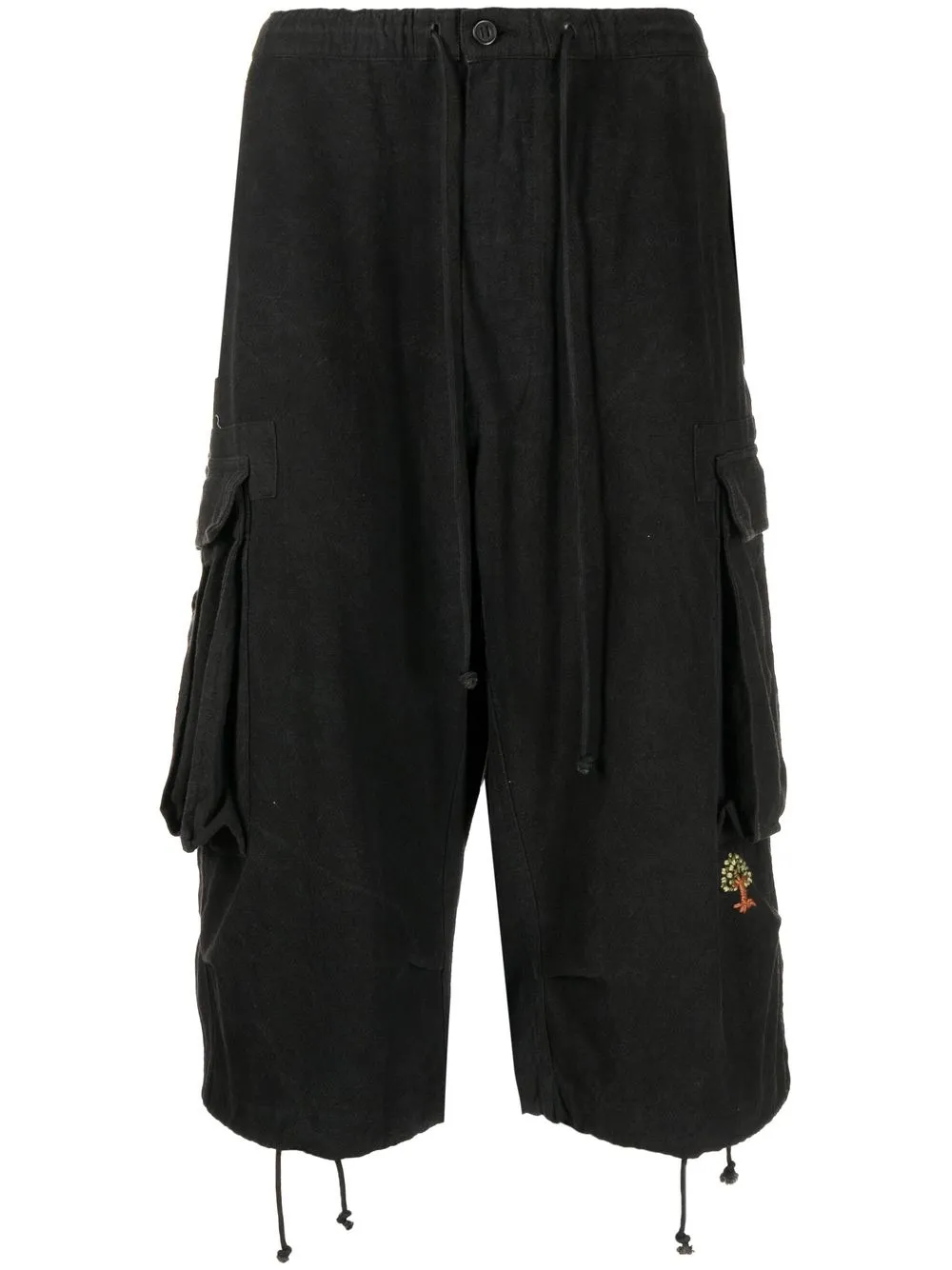 

STORY mfg. Peace cropped cargo trousers - Black