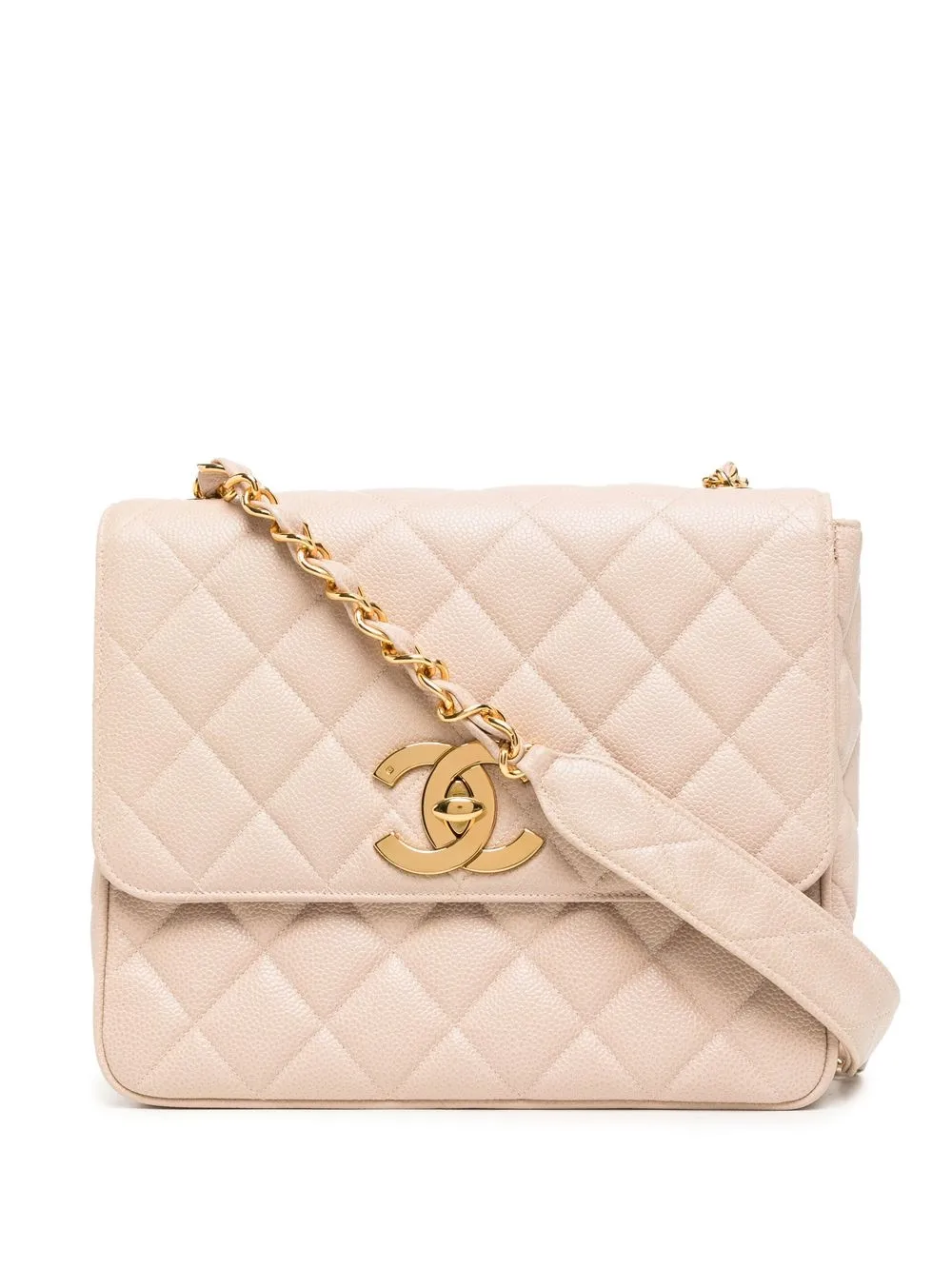 Chanel Pre-Owned bolsa de hombro con capitonado de rombos 1995 - Rosado