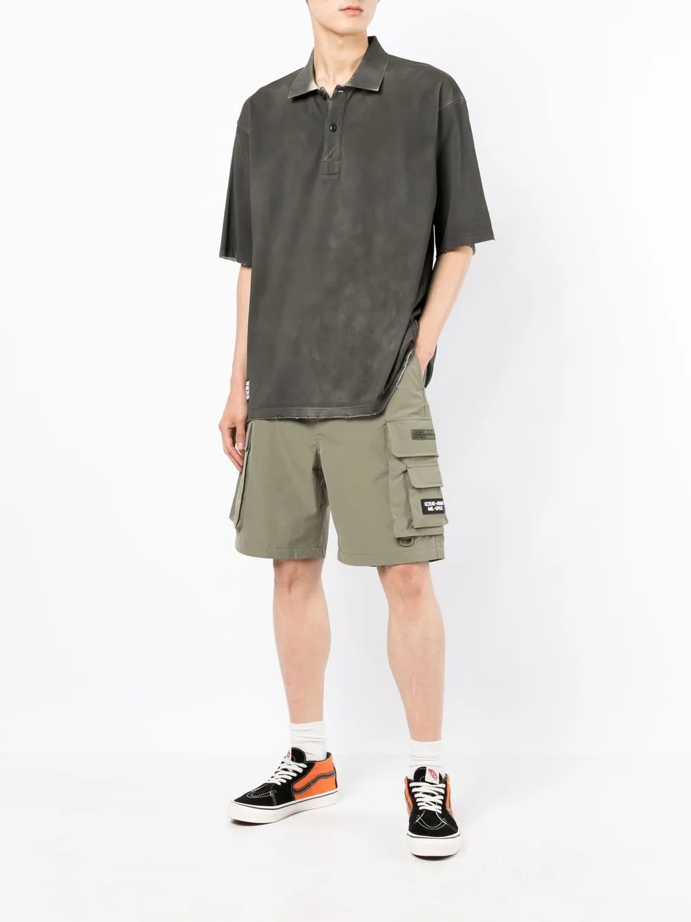 izzue Poloshirt met logopatch - Grijs