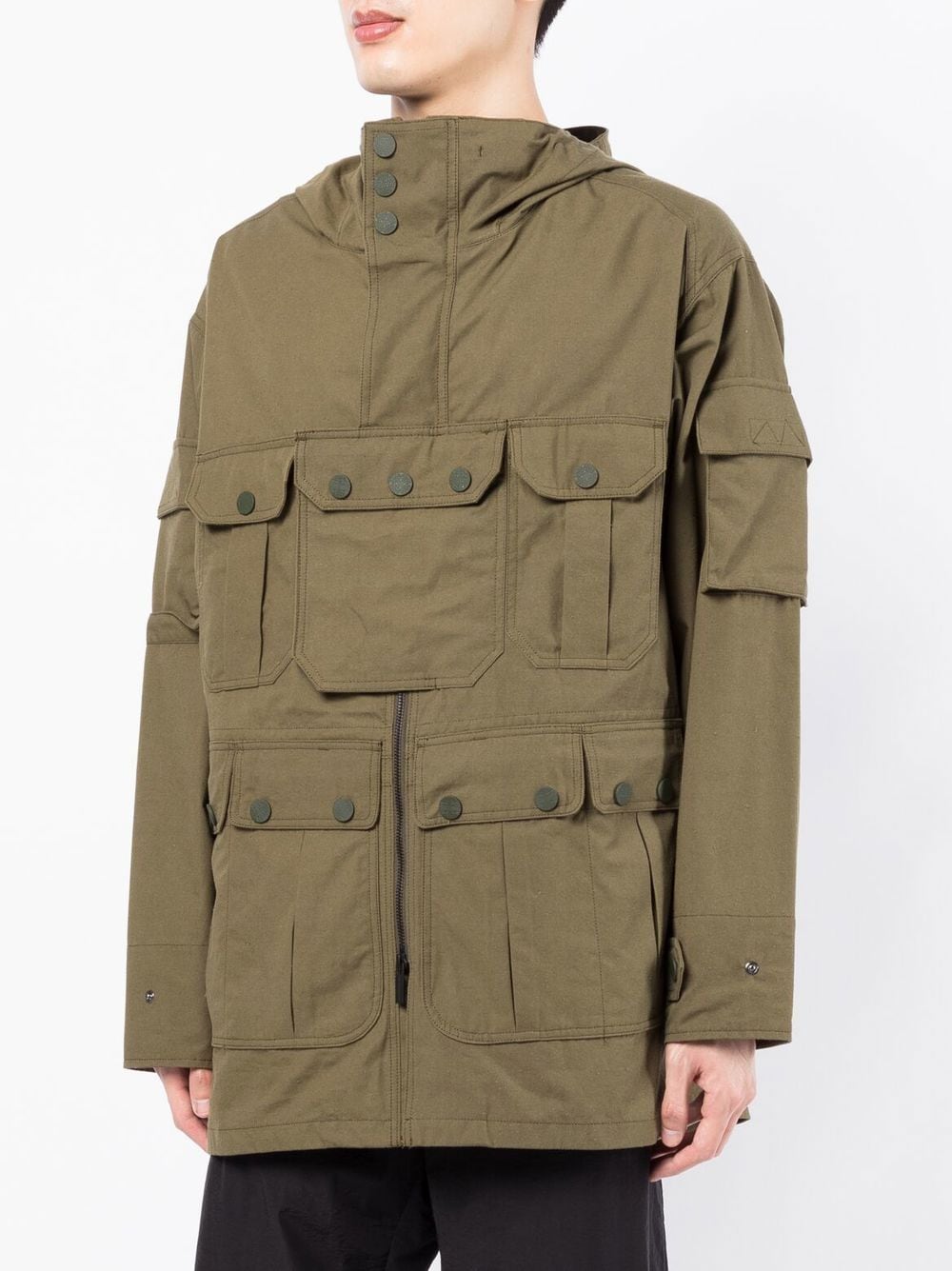 Shop White Mountaineering Multi-pocket Military Jacket In Grün