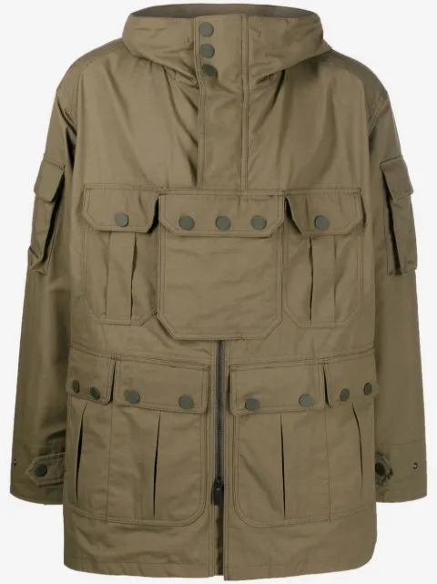 White Mountaineering chamarra militar con múltiples bolsillos