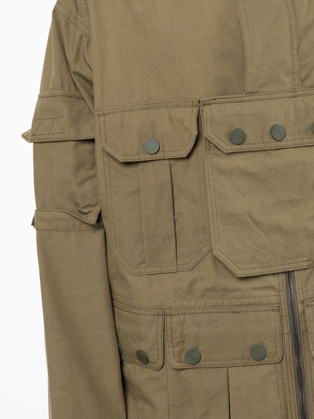 Shop White Mountaineering Multi-pocket Military Jacket In Grün