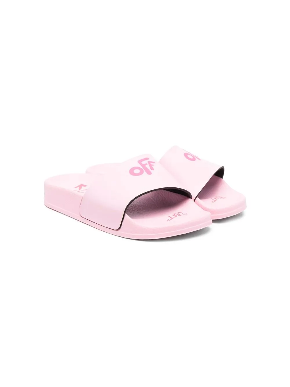 

Off-White Kids flip flops con logo estampado - Rosado