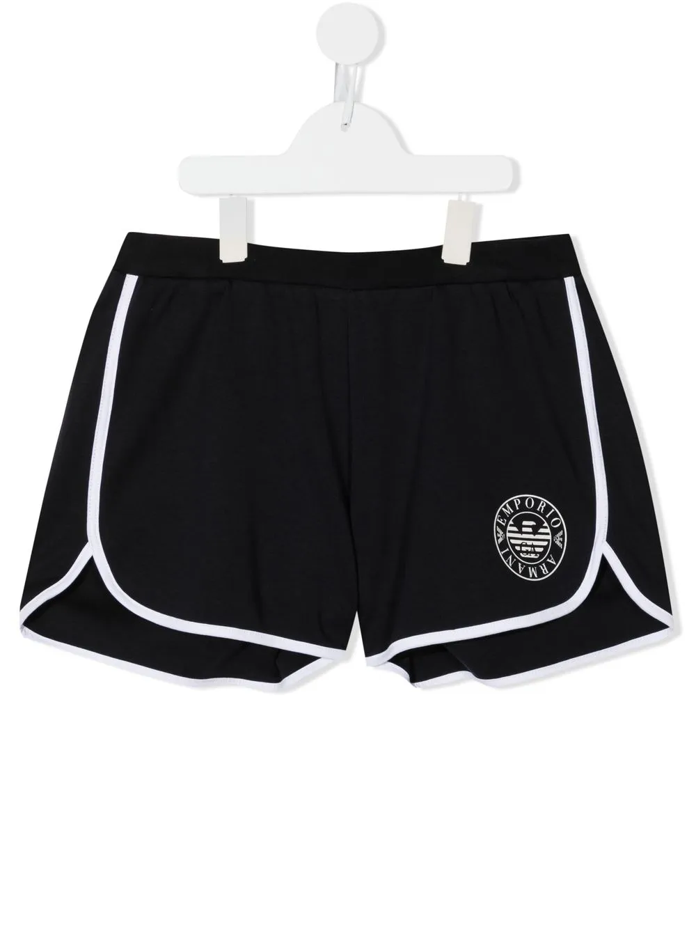 

Emporio Armani Kids shorts con sello del logo - Negro