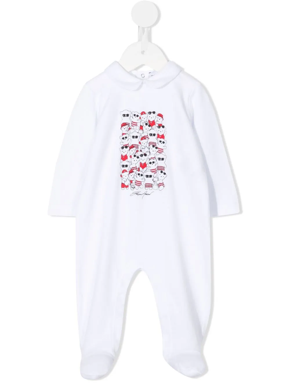 

Emporio Armani Kids mameluco con osos estampados - Blanco