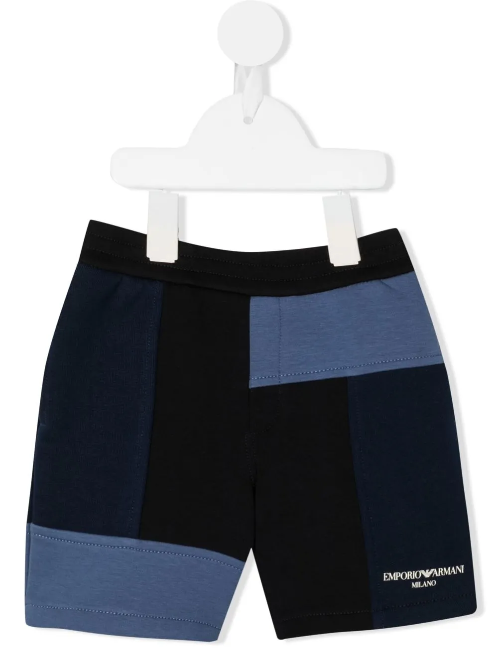 

Emporio Armani Kids shorts de playa con diseño color block - Azul