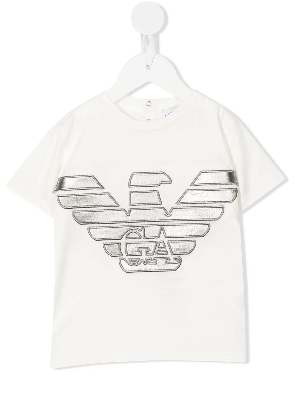 

Emporio Armani Kids playera con logo estampado - Blanco