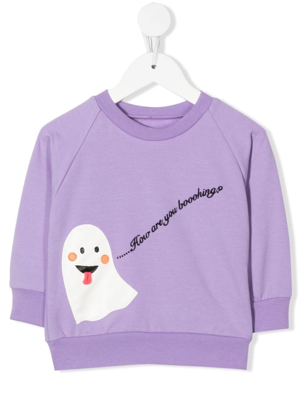 Shop Wauw Capow By Bangbang Booooohing Graphic-print Sweatshirt In Purple