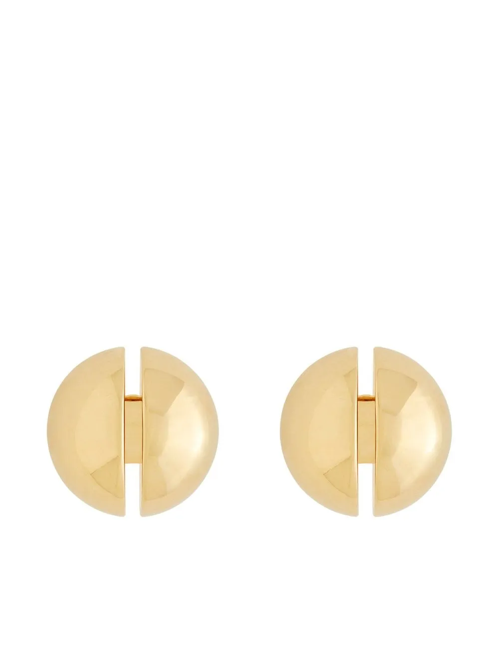 Image 1 of Saint Laurent slit-detail sphere earrings