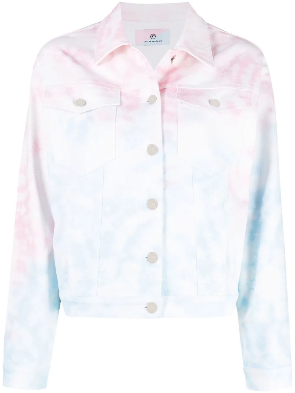 

Chiara Ferragni tie-dye denim jacket - White