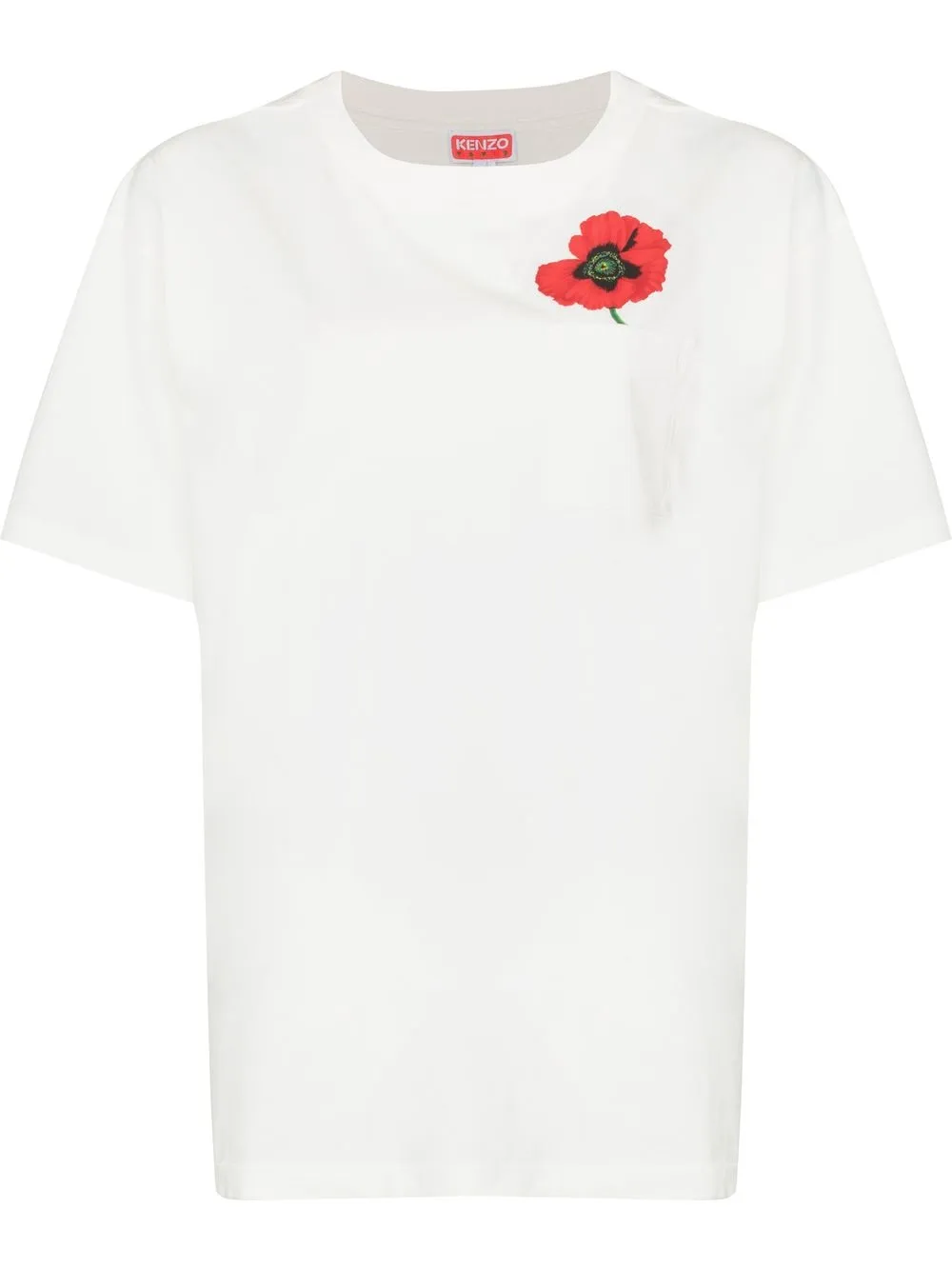 

Kenzo poppy-print T-shirt - White