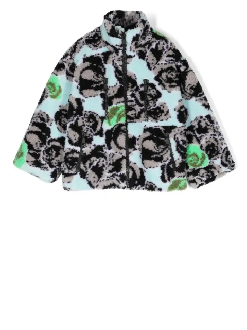 Natasha Zinko Kids Pixel Roses fleece jacket