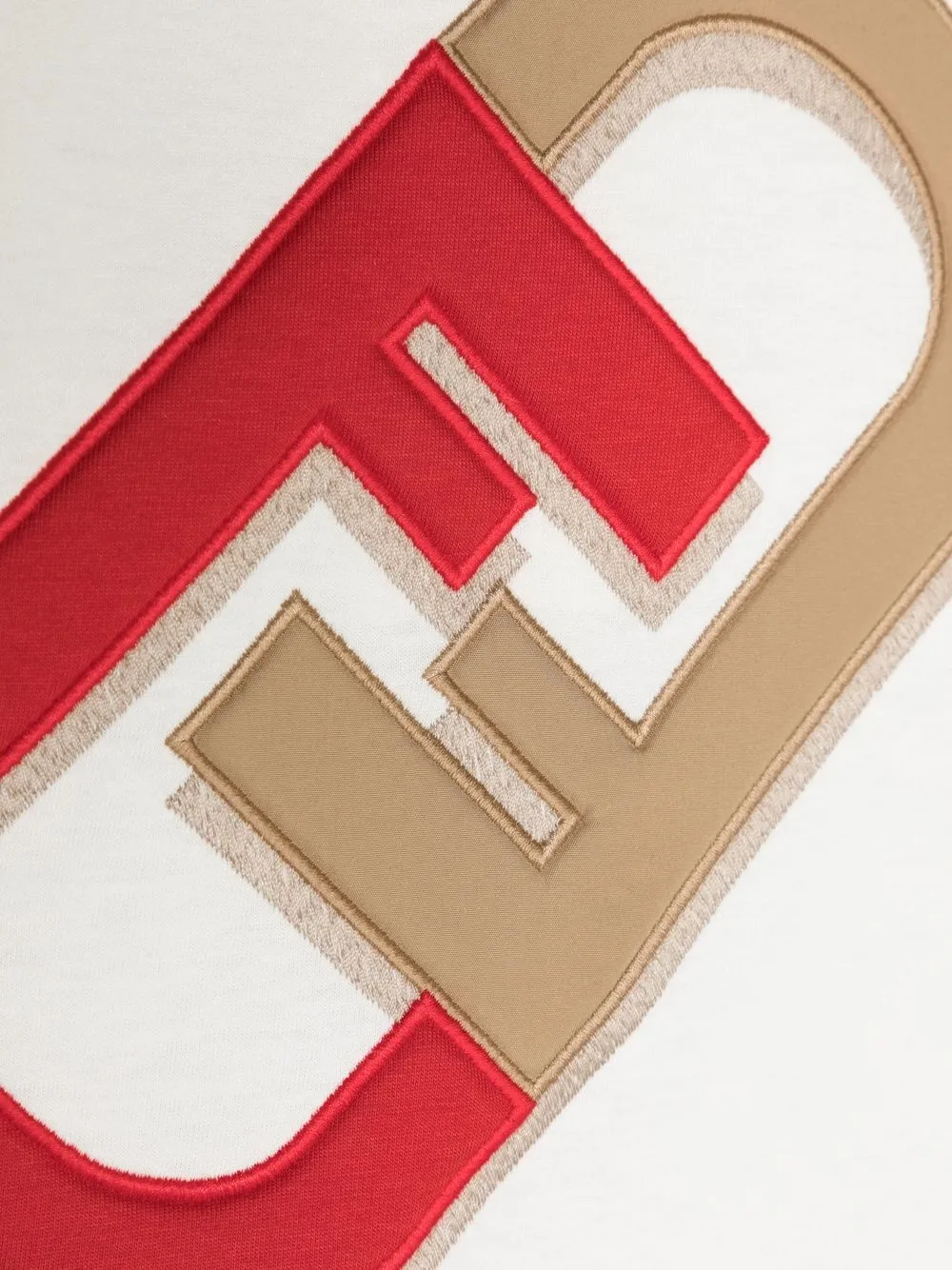  Fendi Kids T Shirt Mit O'lock Patch   Weiß 
