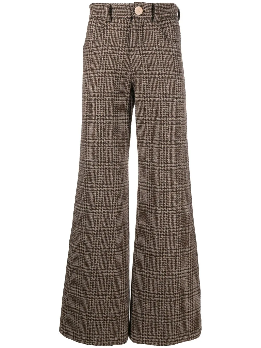 

Bethany Williams houndstooth check trousers - Brown