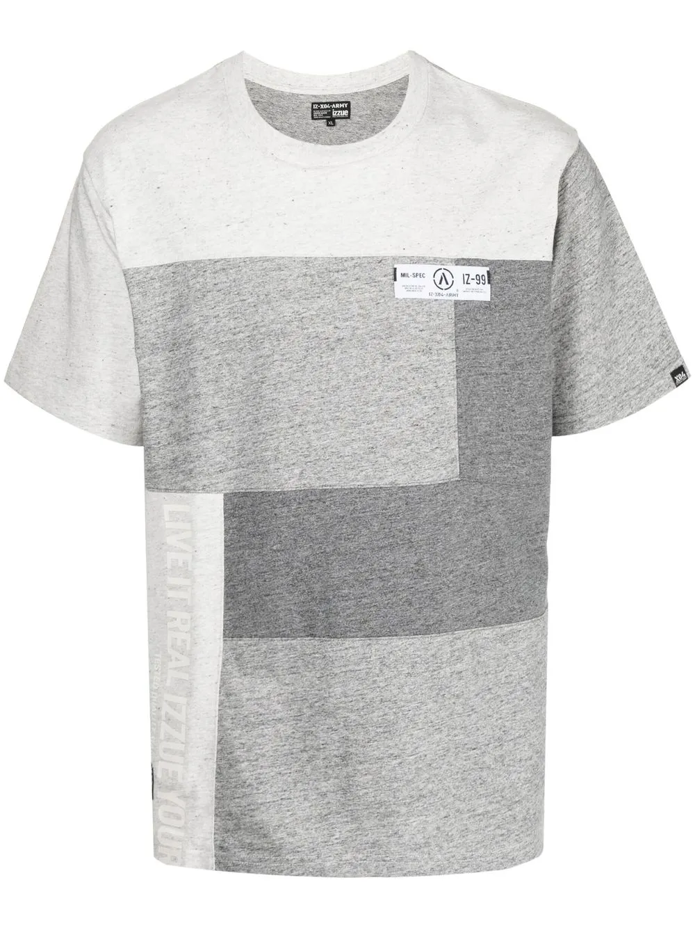 

izzue playera con logo estampado - Gris