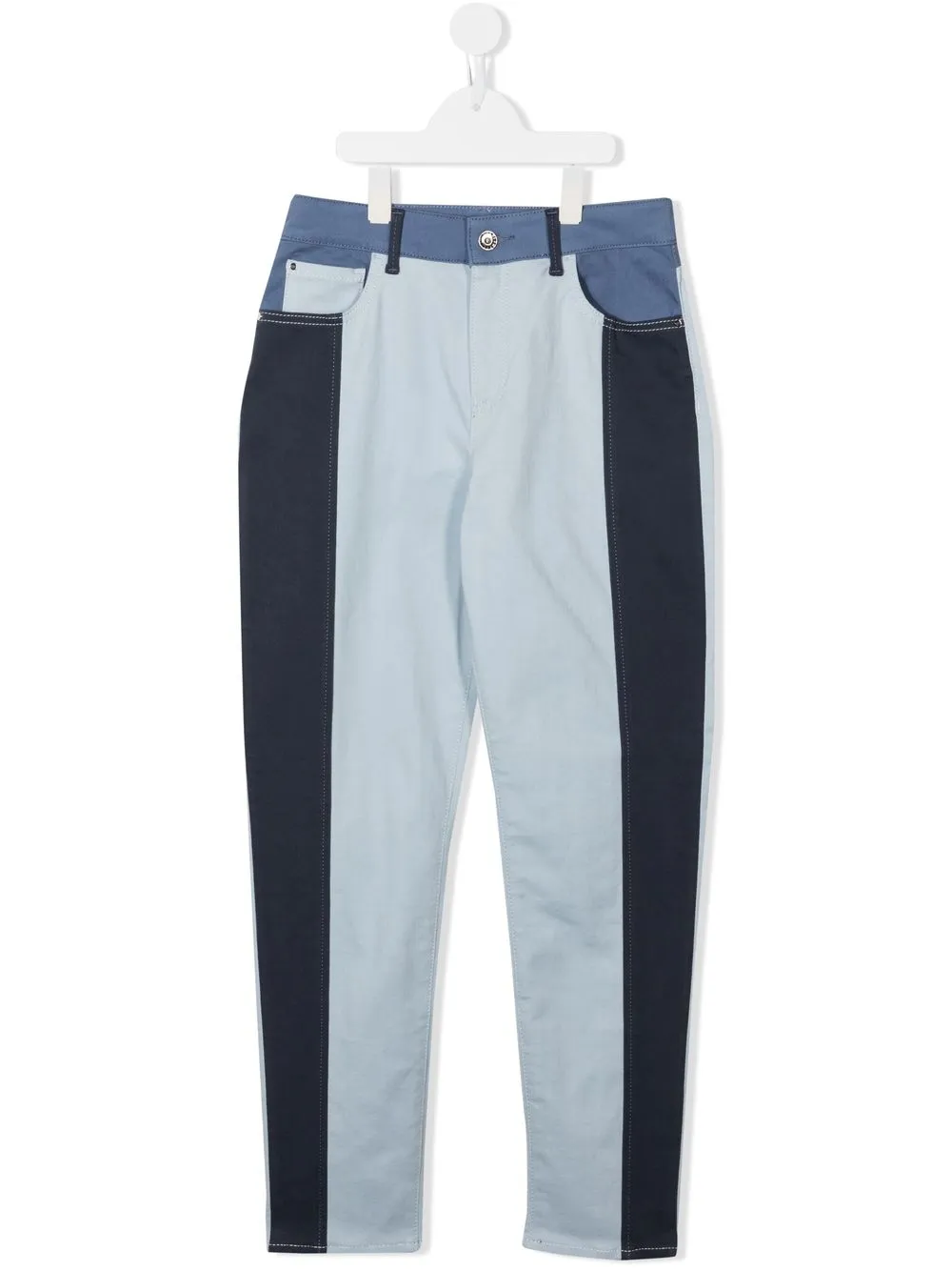 

Emporio Armani Kids jeans con diseño color block - Azul